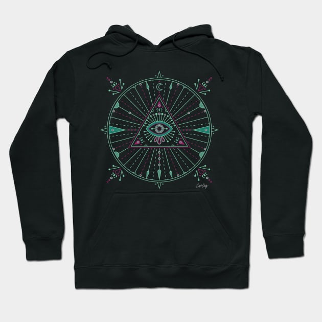 Evil Eye Mandala Hoodie by CatCoq